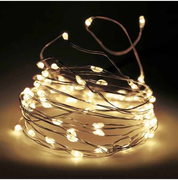 Svetelný LED drôtik 495 cm - teplé svetlo