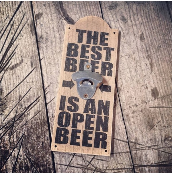 Tabuľka s otvarákom The Best Beer